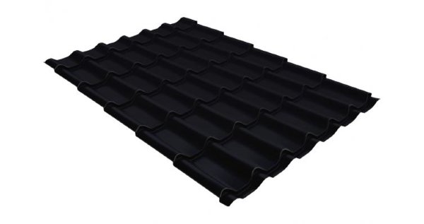 Металлочерепица классик GL 0,5 Velur20 RAL 9005 черный купить в Волгодонске