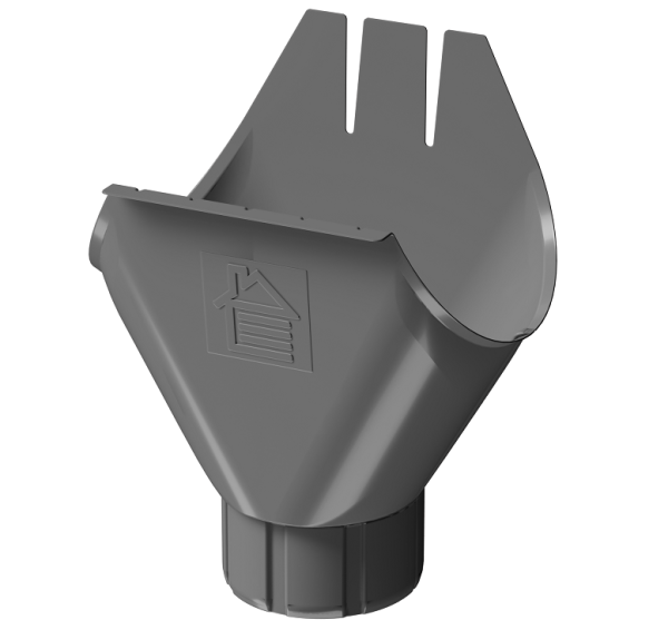 Воронка желоба D125 Döcke STAL PREMIUM Графит, (RAL 7024) купить в Волгодонске