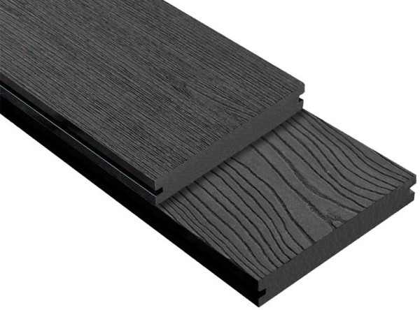 Террасная доска ДПК Outdoor 3D полнотелая STORM/OCEAN BLACK черная купить в Волгодонске