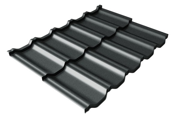 Металлочерепица модульная Квинта Uno Grand Line c 3D резом 0,5 GreenСoat Pural Matt RR2Н3 (RAL 7016 антрацитово-серый) купить в Волгодонске