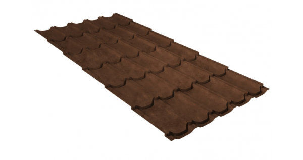 Металлочерепица квинта плюс GL 0,5 Safari Twincolor Brown купить в Волгодонске