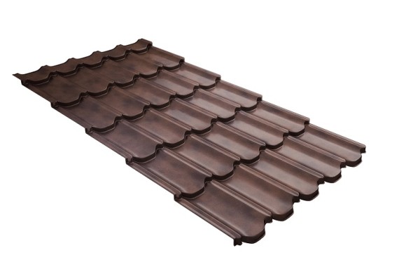 Металлочерепица квинта плюс с  3D резом 0,45 Safari Twincolor Brown купить в Волгодонске