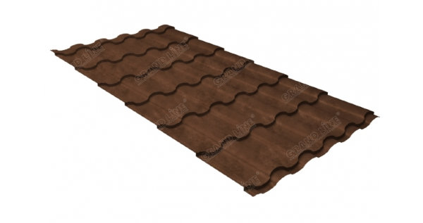 Металлочерепица кредо 0,45 Safari Twincolor Brown купить в Волгодонске