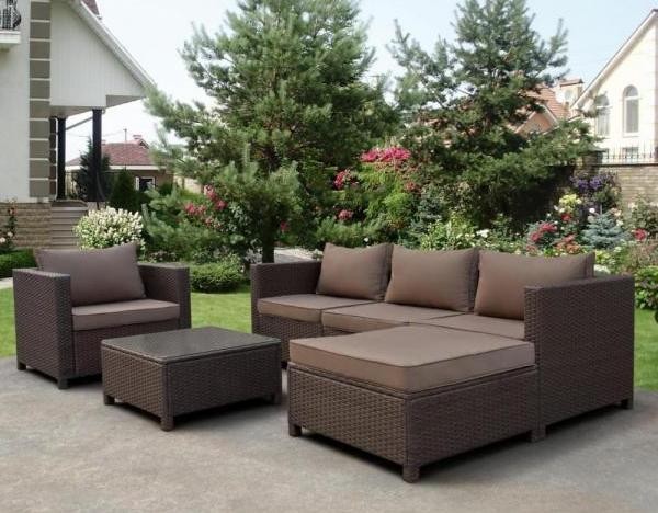 Комплект мебели AFINA плетеной из иск. ротанга YR821A Brown/Beige купить в Волгодонске