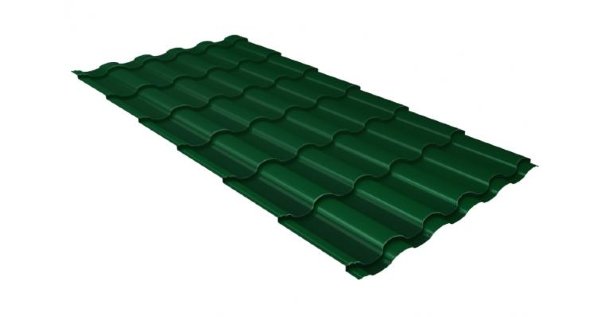 Металлочерепица кредо 0,5 Satin RAL 6005 зеленый мох купить в Волгодонске