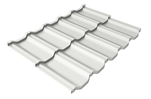 Металлочерепица модульная Квинта Uno Grand Line c 3D резом 0,5 Satin RAL 9003 сигнальный белый купить в Волгодонске