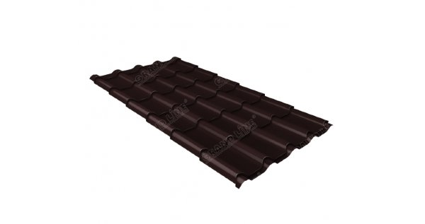 Металлочерепица камея GL 0,5 Quarzit RAL 8017 Metallic купить в Волгодонске