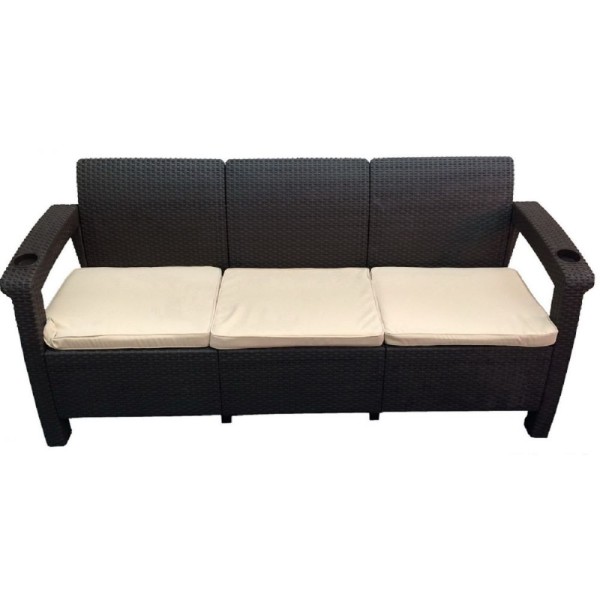 Трёхместный диван  Yalta Sofa 3 Seat венге купить в Волгодонске