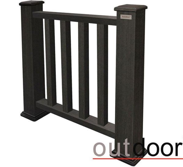 Ограждение из ДПК Outdoor Классик 3D STORM чёрный купить в Волгодонске