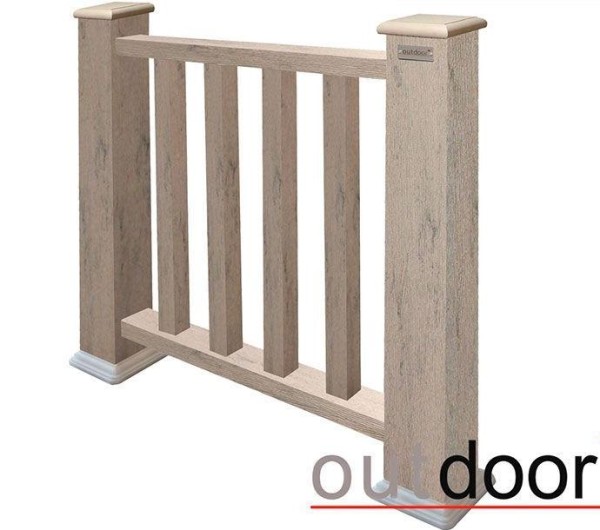 Ограждение из ДПК Outdoor Классик 3D STORM серый микс купить в Волгодонске
