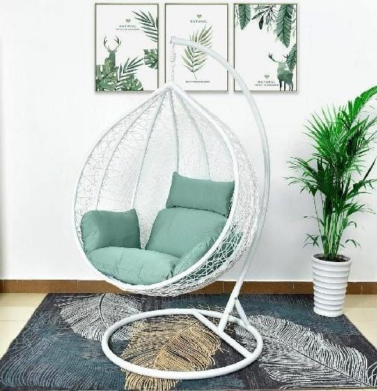 Кресло Подвесное из искусственного ротанга AFM-168A-XL White/Green купить в Волгодонске