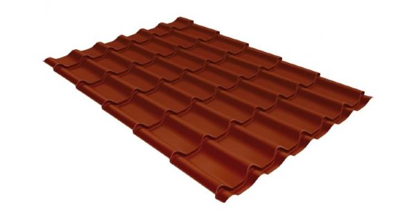 Металлочерепица классик 0,5 Satin RAL 8004 терракота купить в Волгодонске