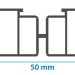 Лага алюминиевая KRONEX 50x25x3000 мм несущая купить в Волгодонске