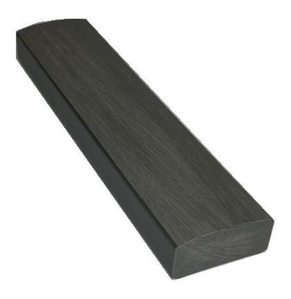 Лавочный брус Ecodecking Некст полнотелый брашированный 70х35 графит купить в Волгодонске