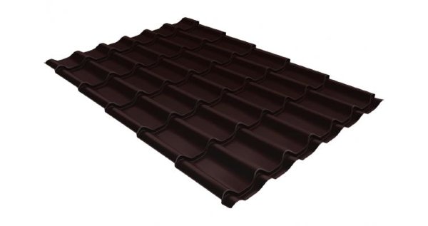 Металлочерепица классик 0,5 Satin RAL 8017 шоколад купить в Волгодонске